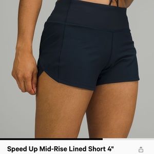 Lululemon Speed Up Medium-Rise 4” Shorts